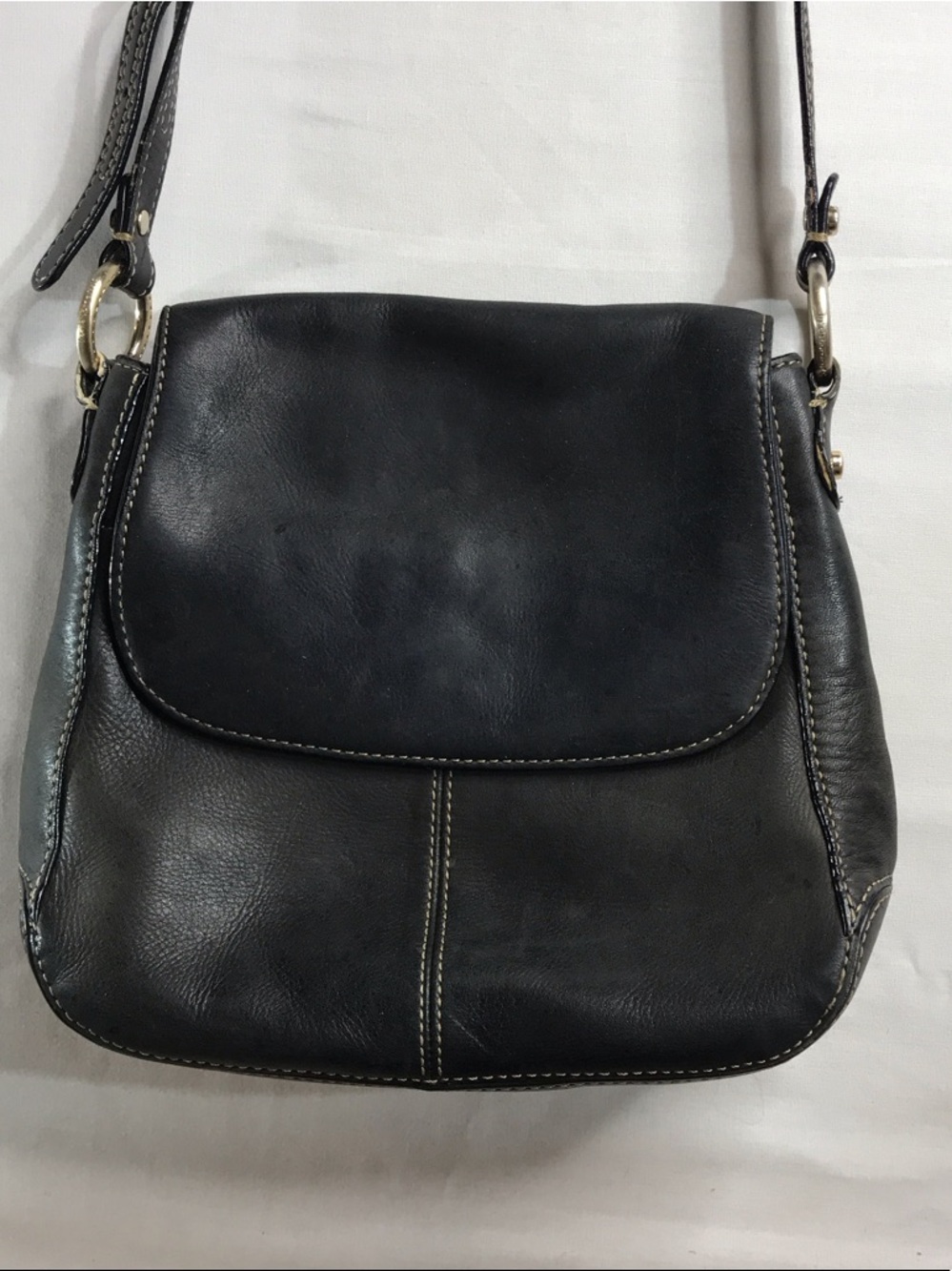 Liz Claiborne Black Leather Crossbody Bag